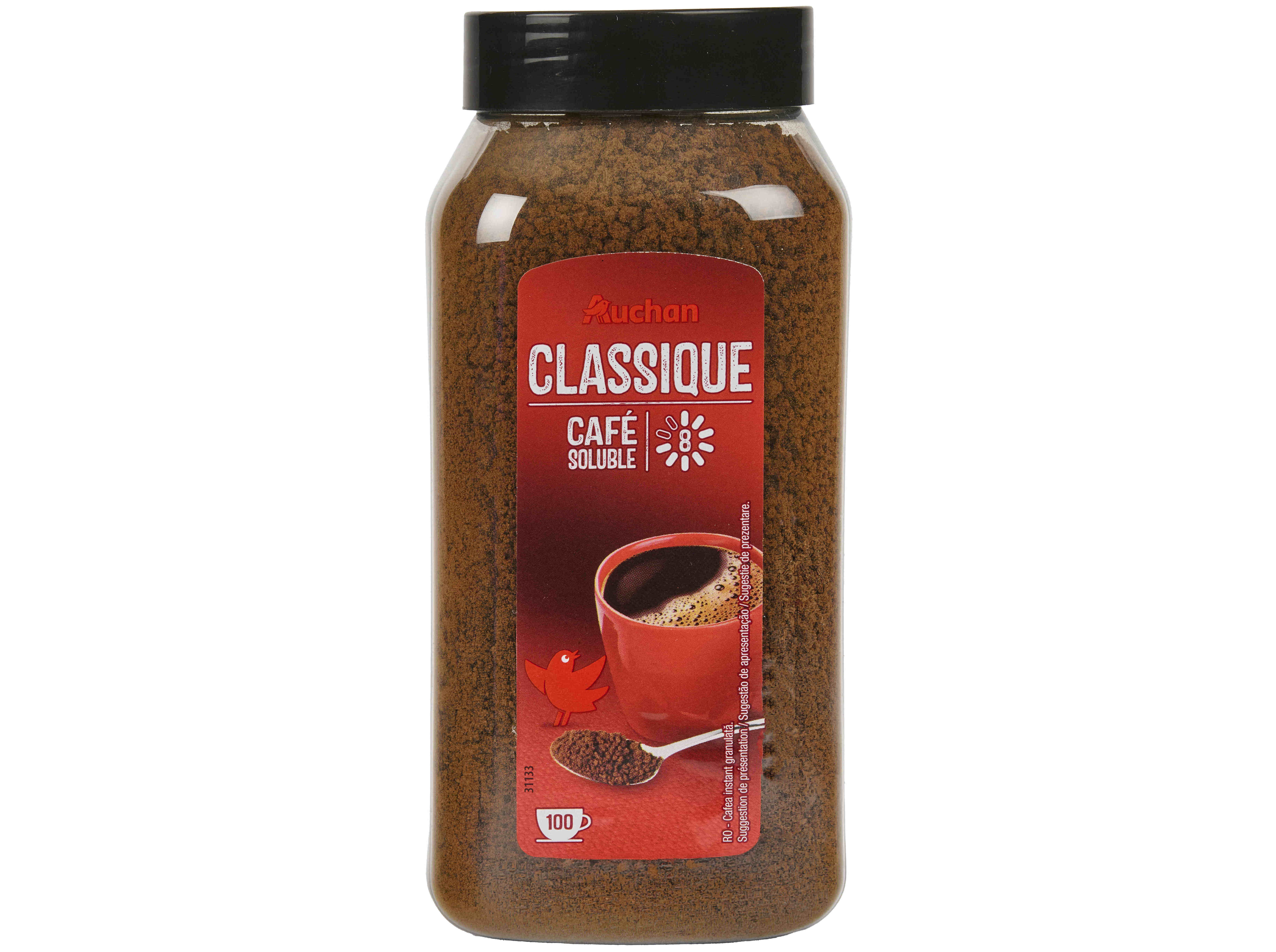 CAF&Eacute; AUCHAN SOL&Uacute;VEL CL&Aacute;SSICO INTENSIDADE 8 200G image number 0