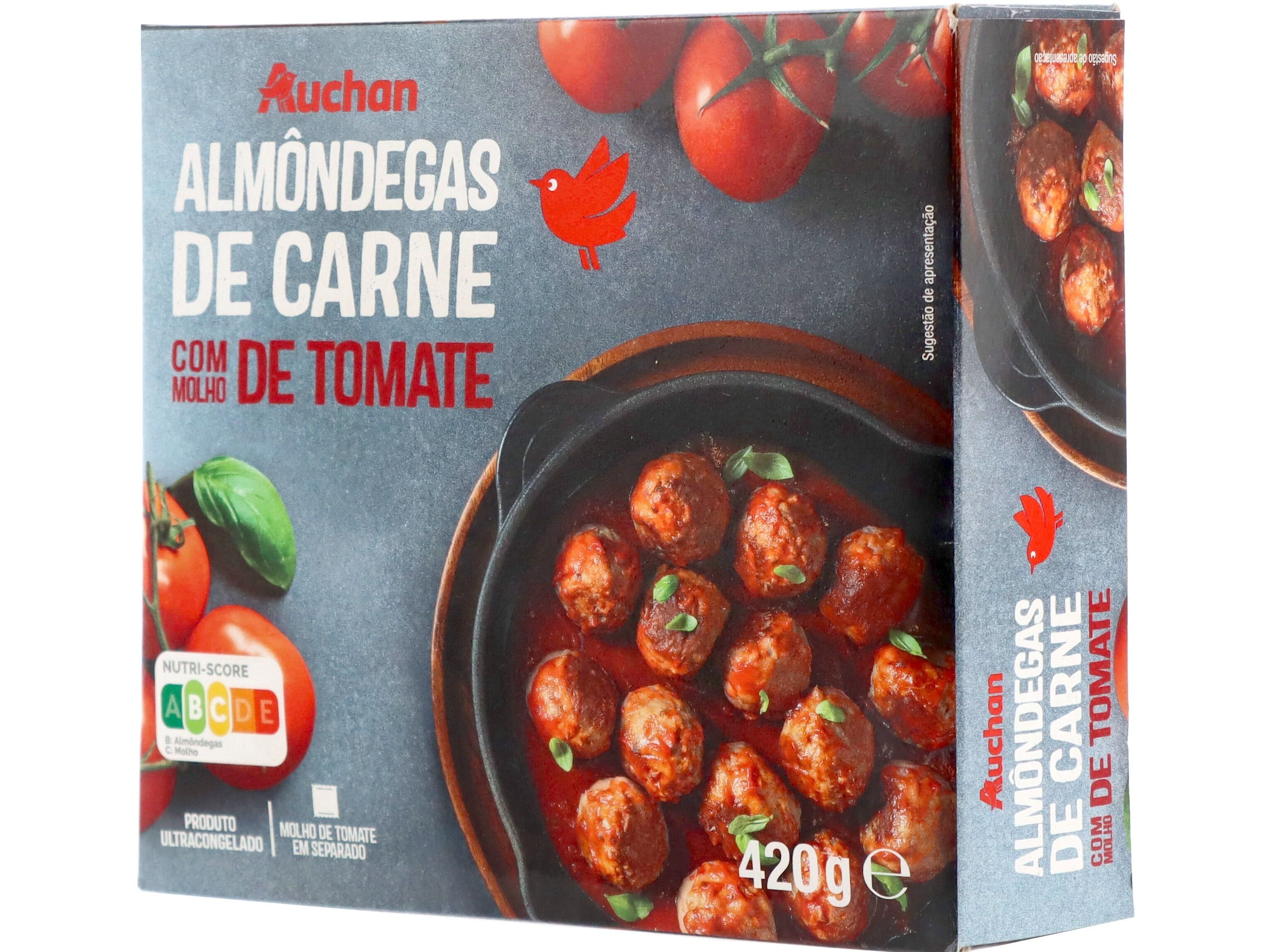 ALM&Ocirc;NDEGAS AUCHAN 60% BOVINO COM MOLHO TOMATE 420G image number 1