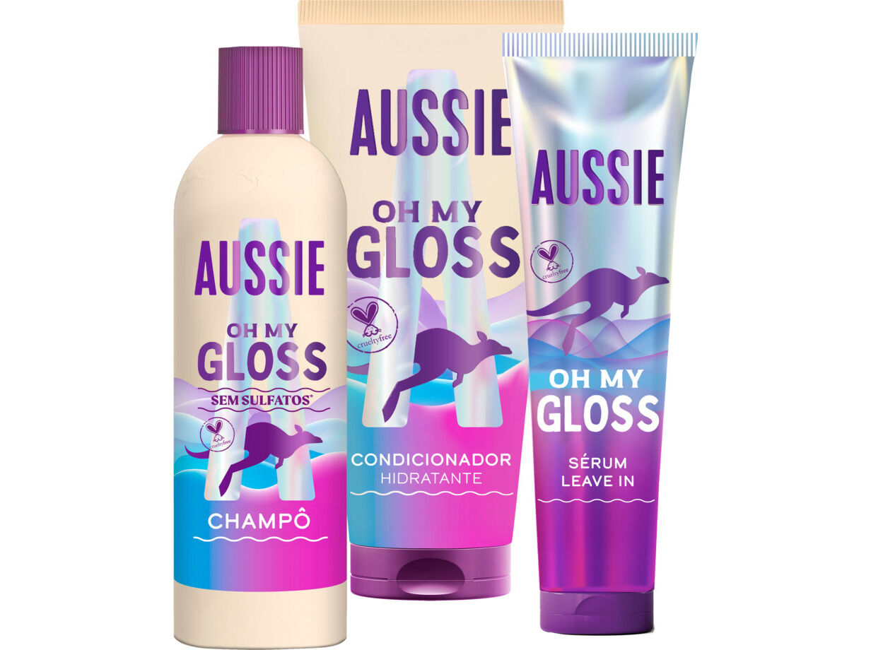 PACK CABELO AUSSIE GLOSS CH+CNDC+SERUM 1UN image number 0