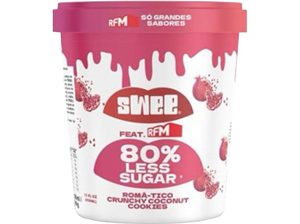 GELADO VEGAN SWEE ROM&Atilde;- TICO CRUNCHY COCONUT COOKIES 450ML