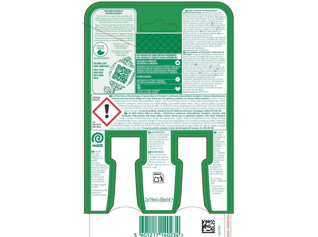 AMBIENTADOR EL&Eacute;TRICO AIRWICK PINHO DA FLORESTA REC 2UN image number 1