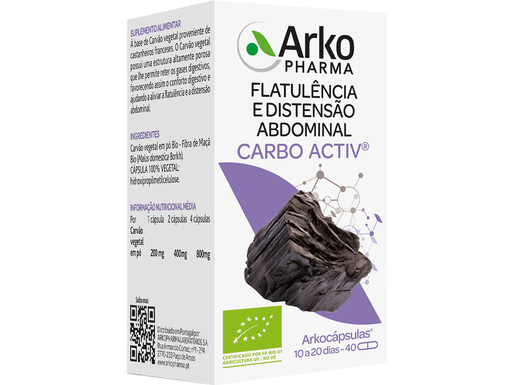 SUPLEMENTO ARKOCAPSULAS CARBO ACTIV BIO 40CAPS image number 0