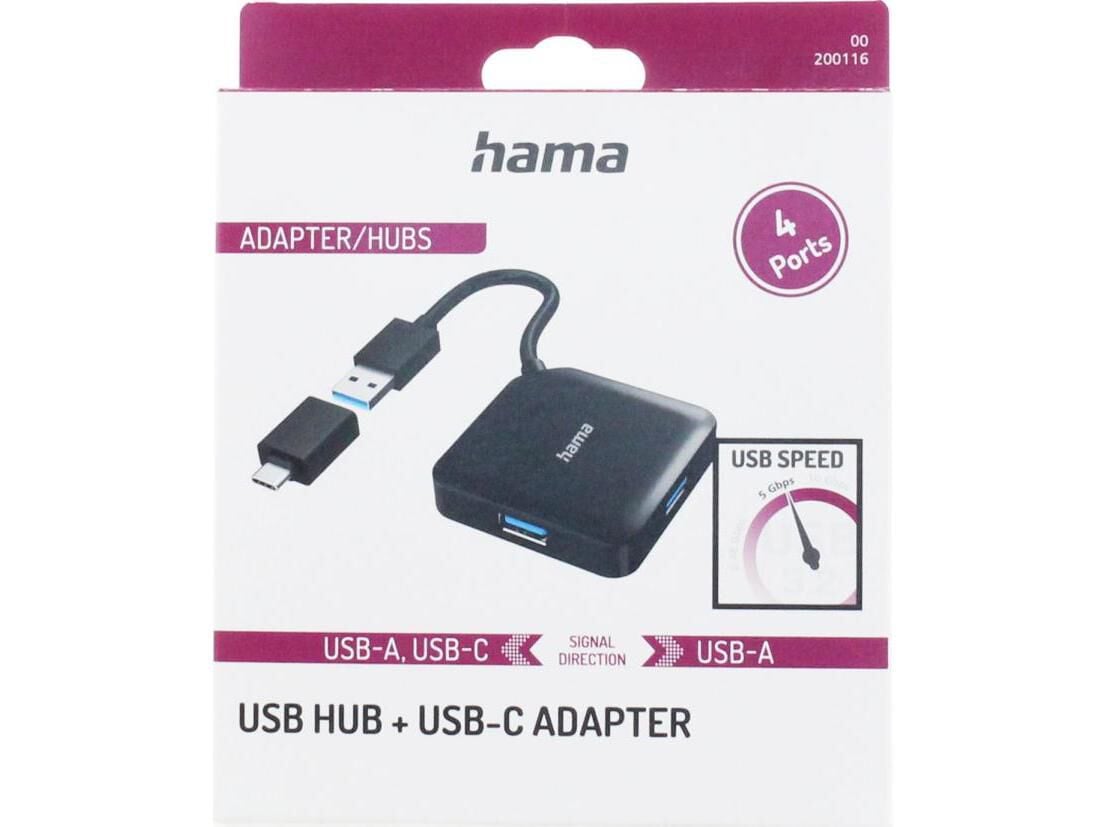 HUB HAMA 00200116 4 PORTAS USB image number 1
