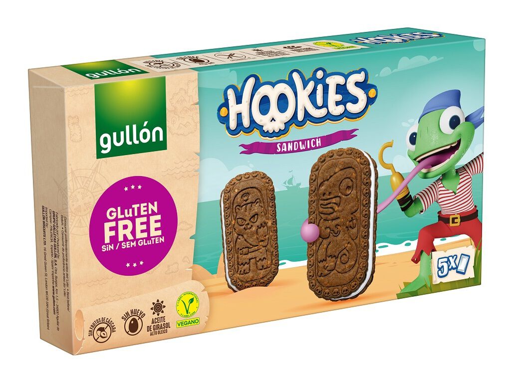 BOLACHA SANDWICH GULLON HOOKIES SEM GL&Uacute;TEN 230 G 5 SAQ image number 0