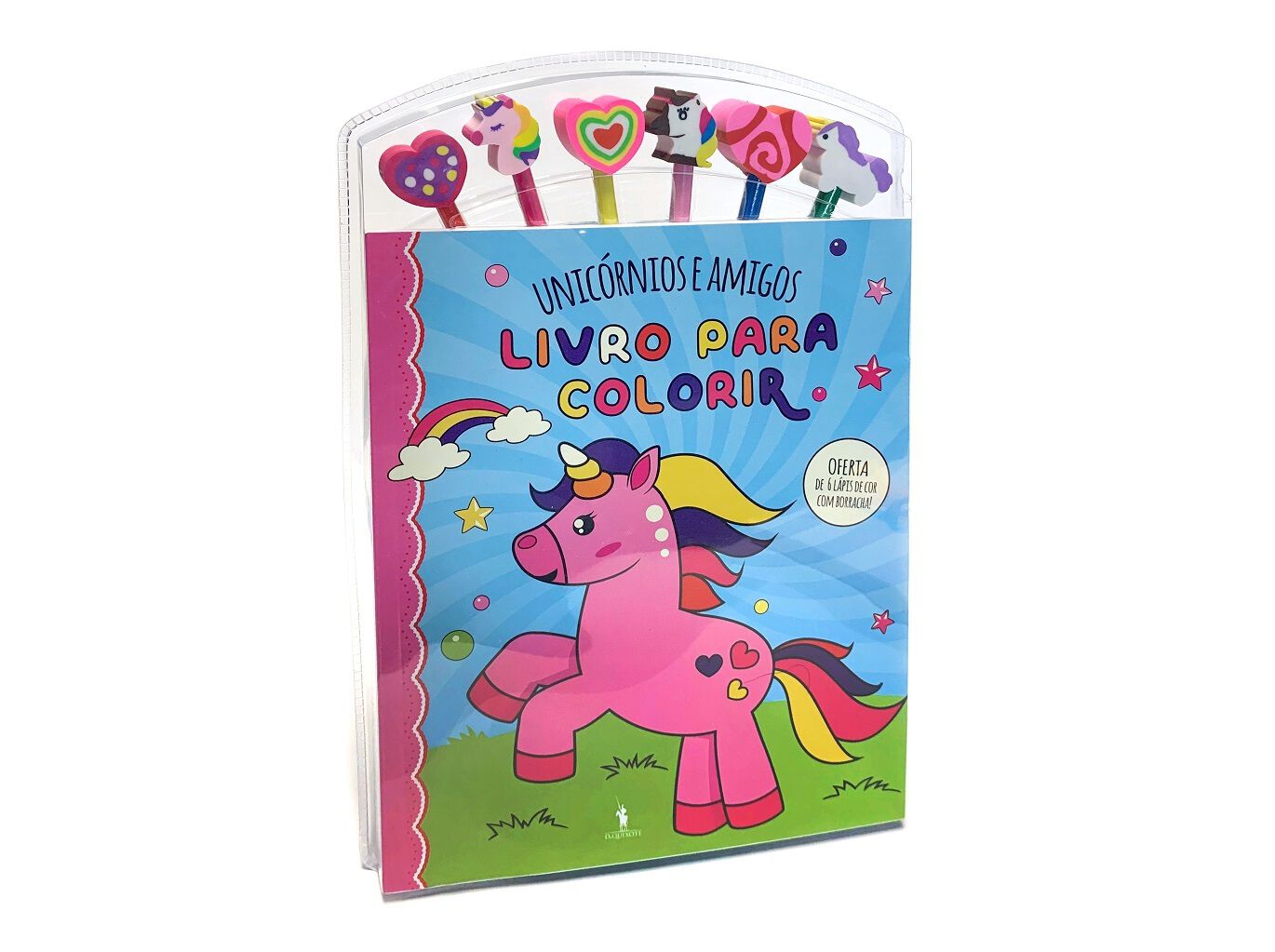 UNIC&Oacute;RNIOS E AMIGOS LIVRO DE COLORIR COM L&Aacute;PIS image number 0