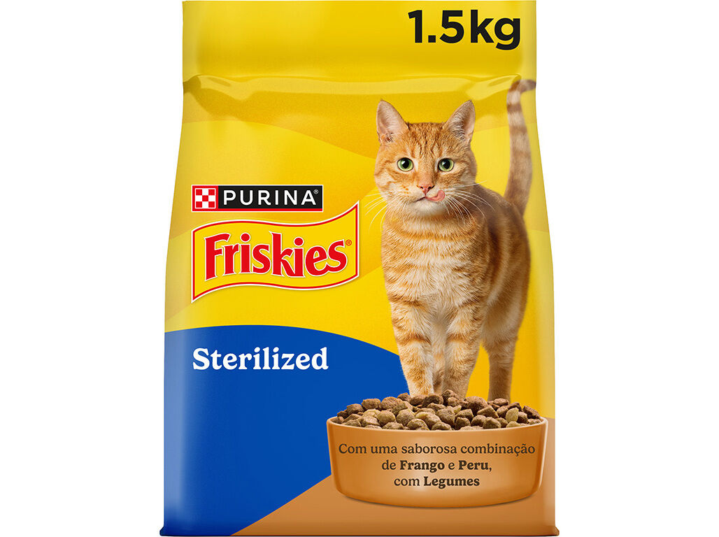 RA&Ccedil;&Atilde;O PARA GATO FRISKIES ESTERILIZADO COM PERU 1.5KG