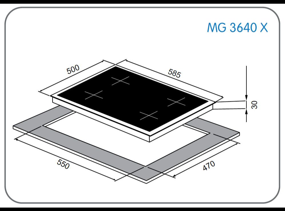PLACA A G&Aacute;S MEIRELES MG 3640 X 60 CM INOX 4 QUEIMADORES image number 1