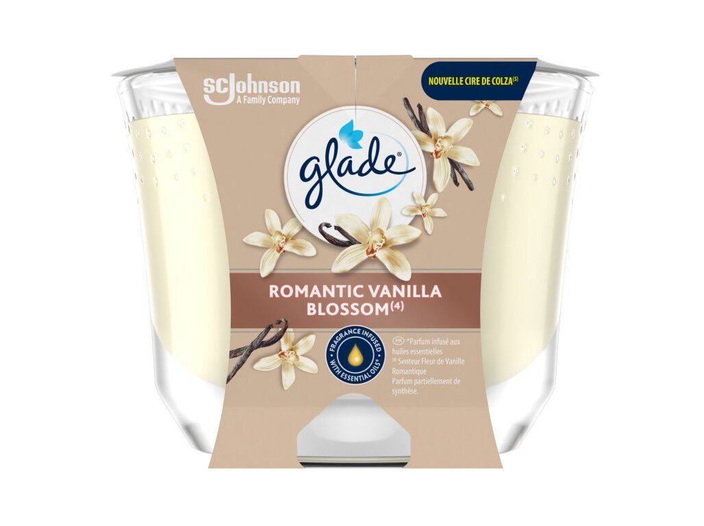 VELA LONGA DURA&Ccedil;&Atilde;O GLADE VANILLA 204G