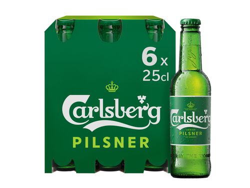 Cerveja Carlsberg Com Álcool Pack 6 Garrafas 25cl