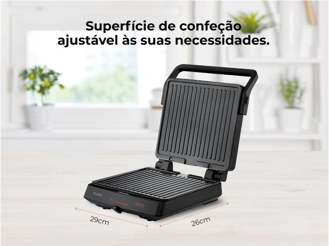 GRELHADOR DE PLACAS FLAMA 4586FL 2000W image number 6
