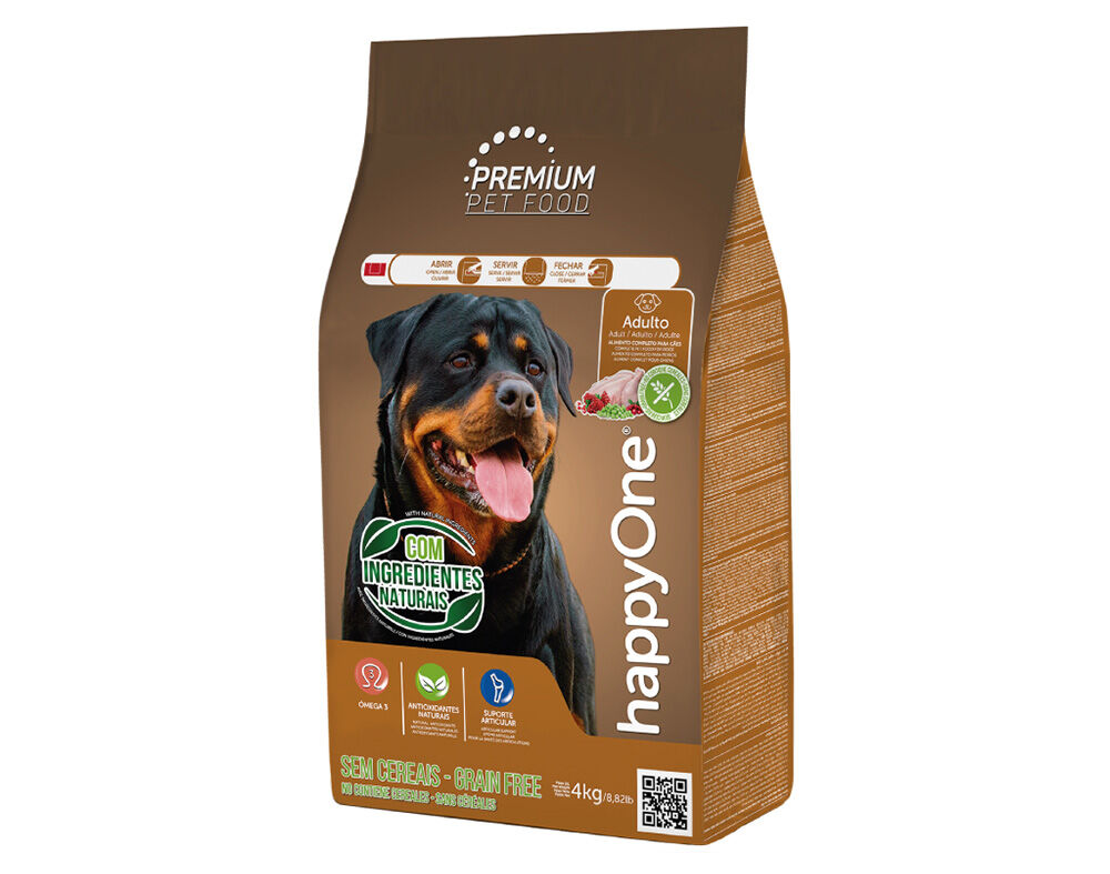 RA&Ccedil;&Atilde;O PARA C&Atilde;O HAPPYONE PREMIUM SEM CEREAIS 4KG image number 0
