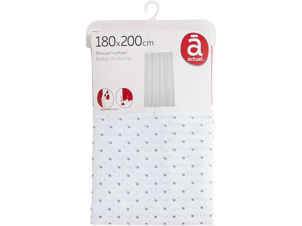 CORTINA DUCHE SEM ARGOLAS WILSON ACTUEL POLIESTER 180X200CM