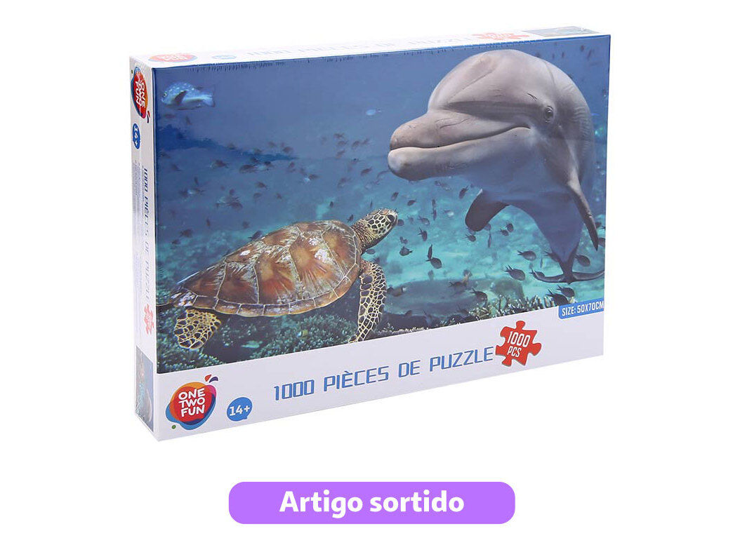 PUZZLE 1000 PE&Ccedil;AS ONE TWO FUN ANIMAIS E NATUREZA MODELOS SORTIDOS image number 3