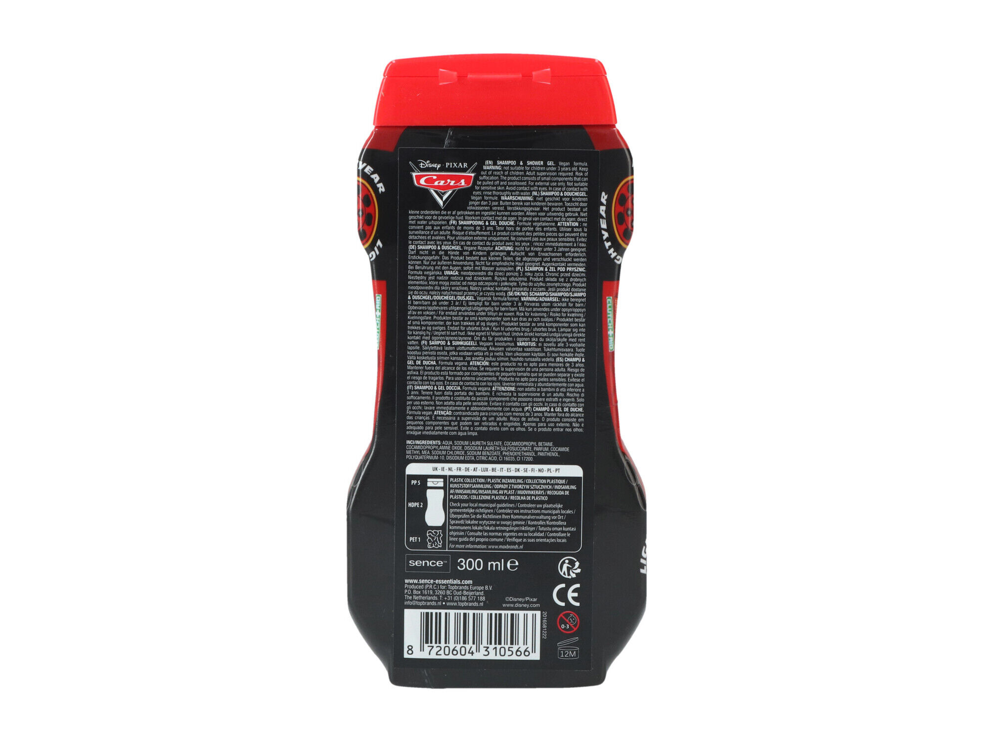 SHAMPO+GEL DE BANHO DISNEY CARS 300 ML image number 2