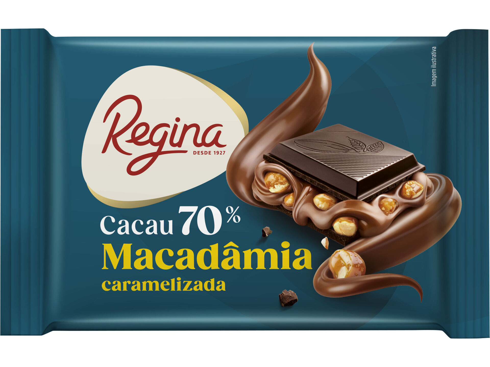 CHOCOLATE NEGRO REGINA 70% CACAU MACADAMIA 150G image number 0