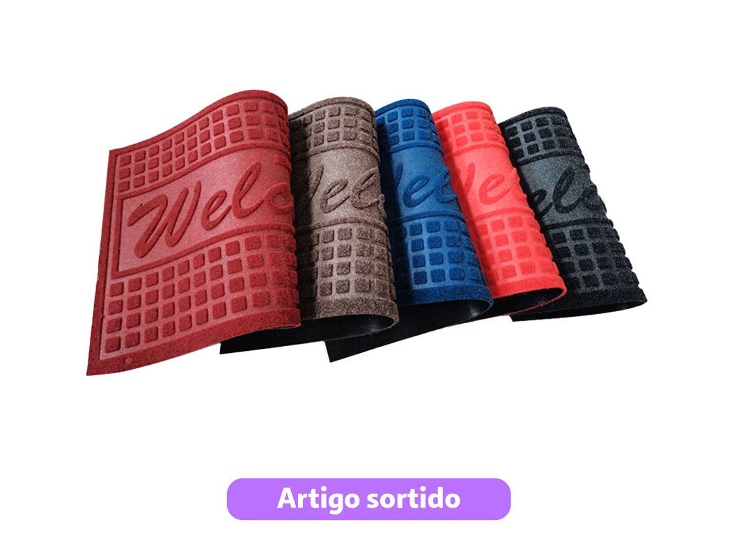 TAPETE DE ENTRADA CAYMAN 38X59CM CORES SORTIDAS