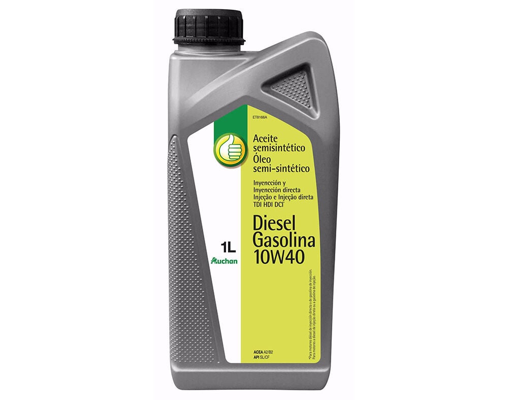 &Oacute;LEO DE MOTOR AUCHAN ESSENCIAL SEMISINT&Eacute;TICO 10W40 GASOLINA / DIESEL 1L image number 0