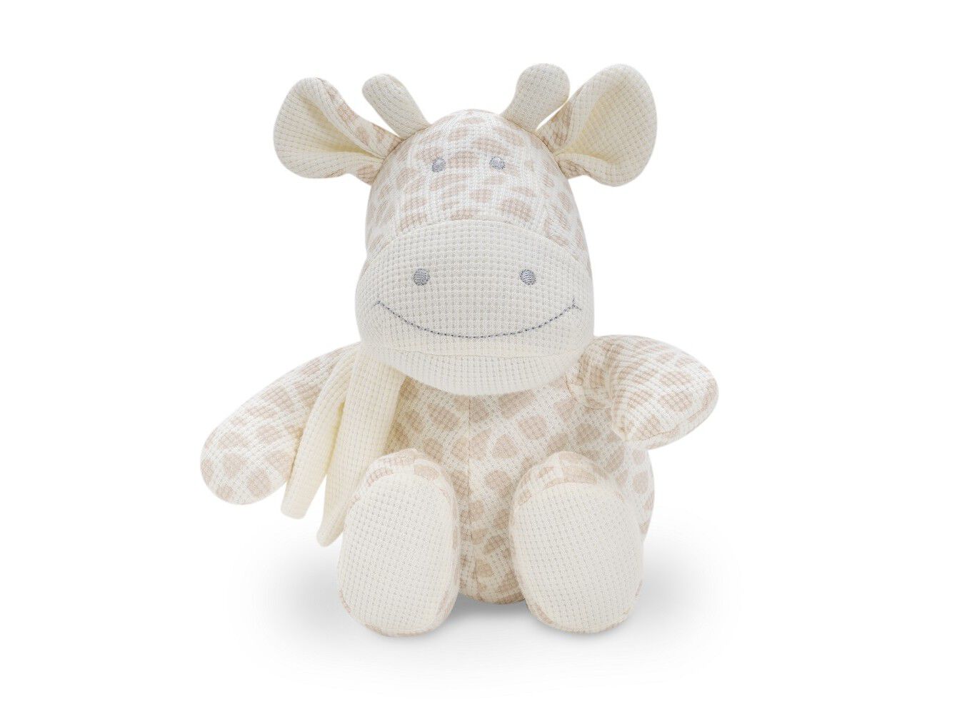 CONJUNTO DE MANTA + PELUCHE INTERBABY ALGOD&Atilde;O GIRAFA BEGE image number 1