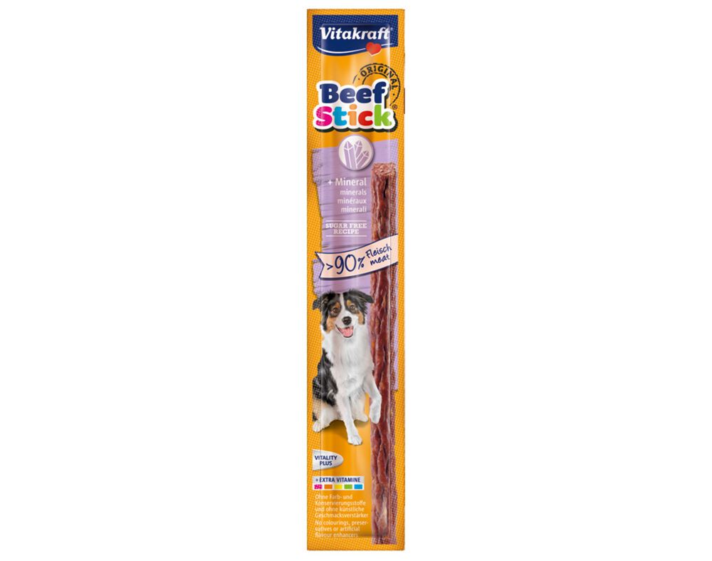 SNACK PARA C&Atilde;O BEEF STICK VITAKRAFT MINERAL 1 UNIDADE