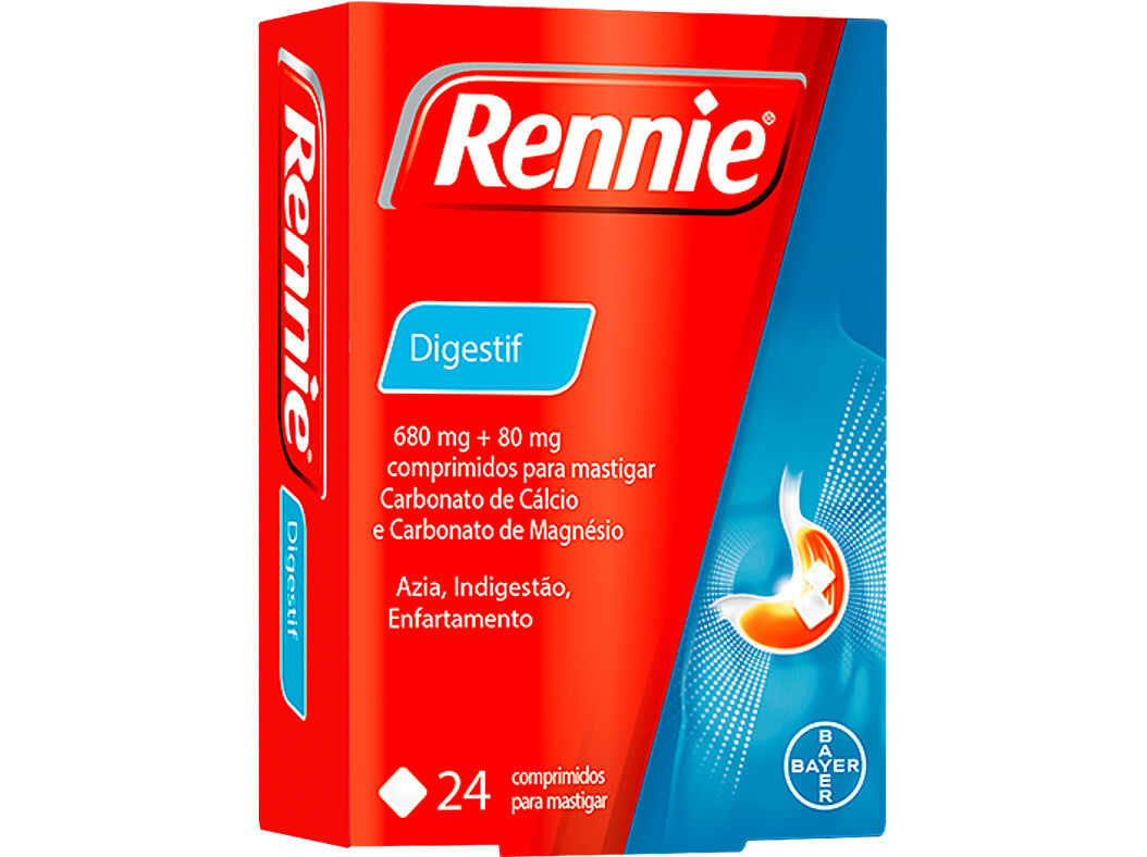 COMPRIMIDOS RENNIE MASTIGAR 680MG+80MG 24UN