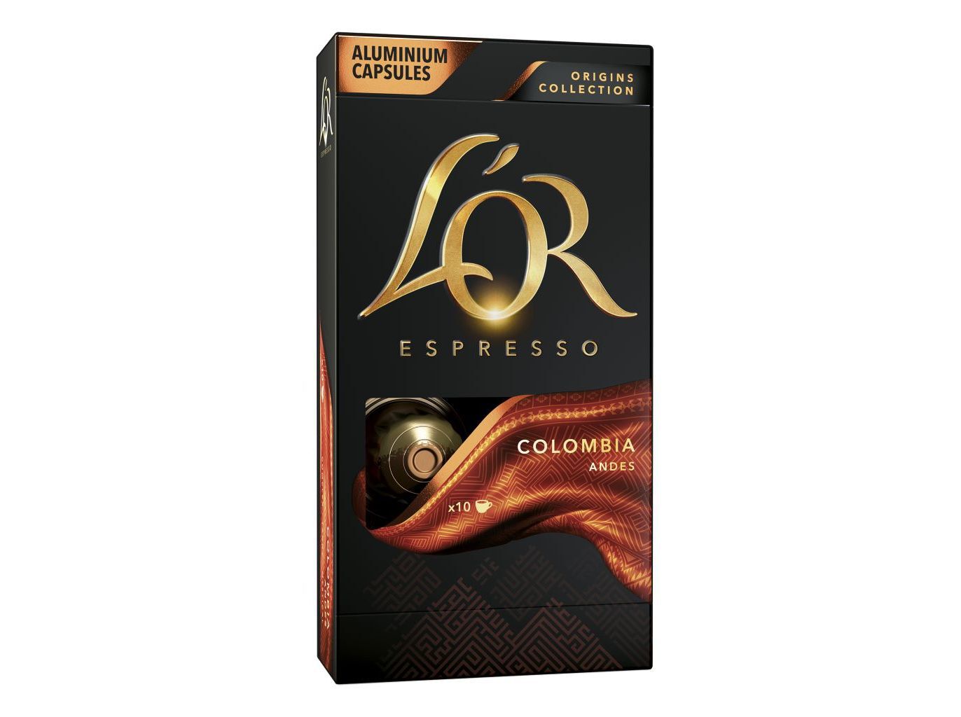 C&Aacute;PSULAS L'OR CAF&Eacute; COMPAT&Iacute;VEL NESPRESSO COLOMBIA 10UN