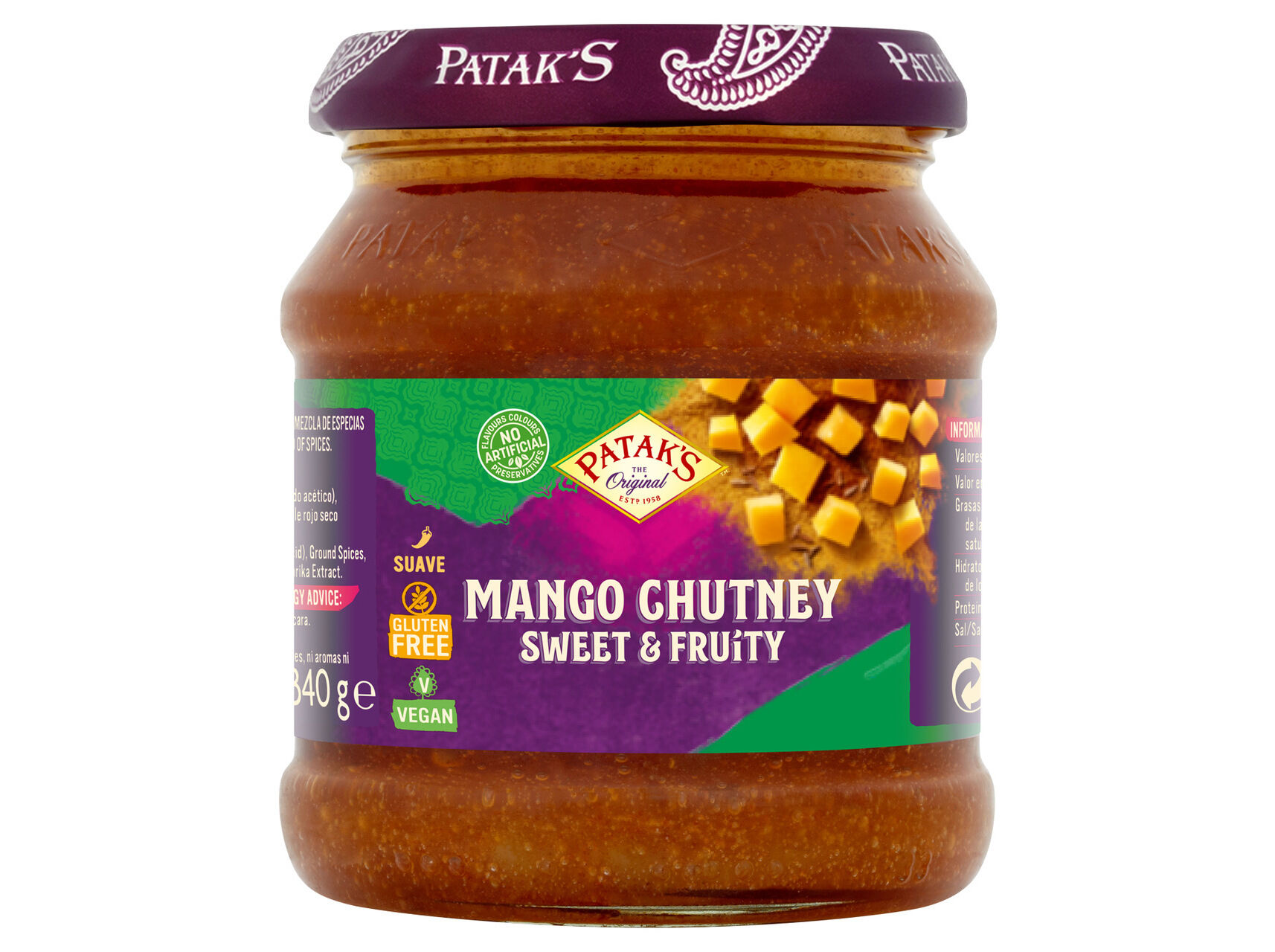 CHUTNEY PATAKS DE MANGA 340G image number 0