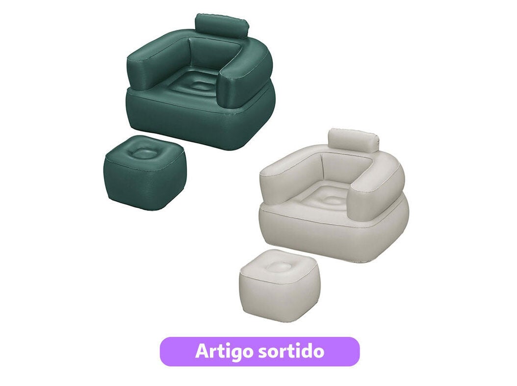 SOF&Aacute; INSUFL&Aacute;VEL BESTWAY COM REPOUSA P&Eacute;S CORES SORTIDAS