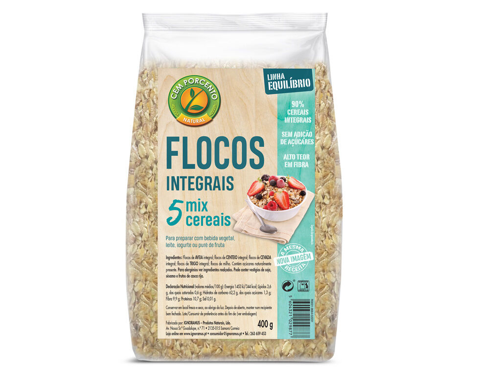 FLOCOS CEM PORCENTO 5 CEREAIS INTEGRAIS 400G image number 0