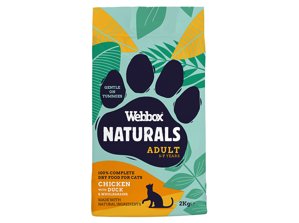RA&Ccedil;&Atilde;O NATURAL PARA GATO WEBBOX ADULTO COM FRANGO E PATO 2KG image number 0