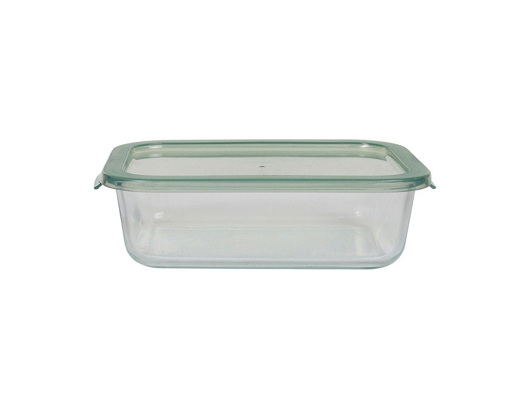 CAIXA HERM&Eacute;TICA VIDRO ACTUEL RECTANGULAR TAMPA VERDE 1.5L