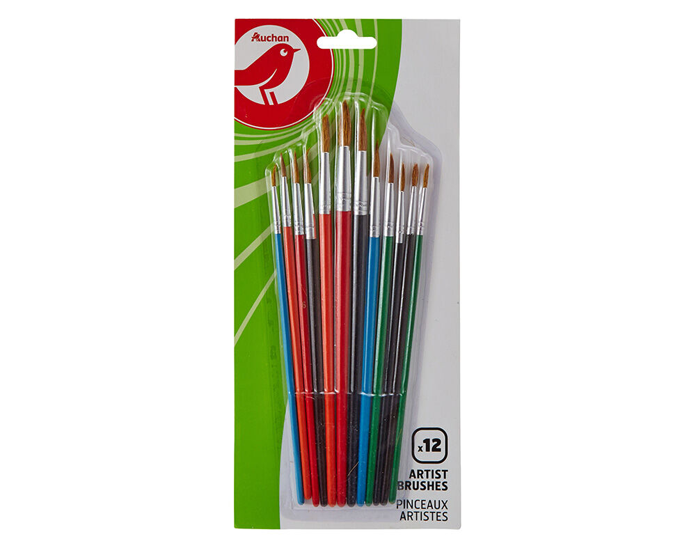 CONJUNTO DE PINC&Eacute;IS AUCHAN 12 UNIDADES