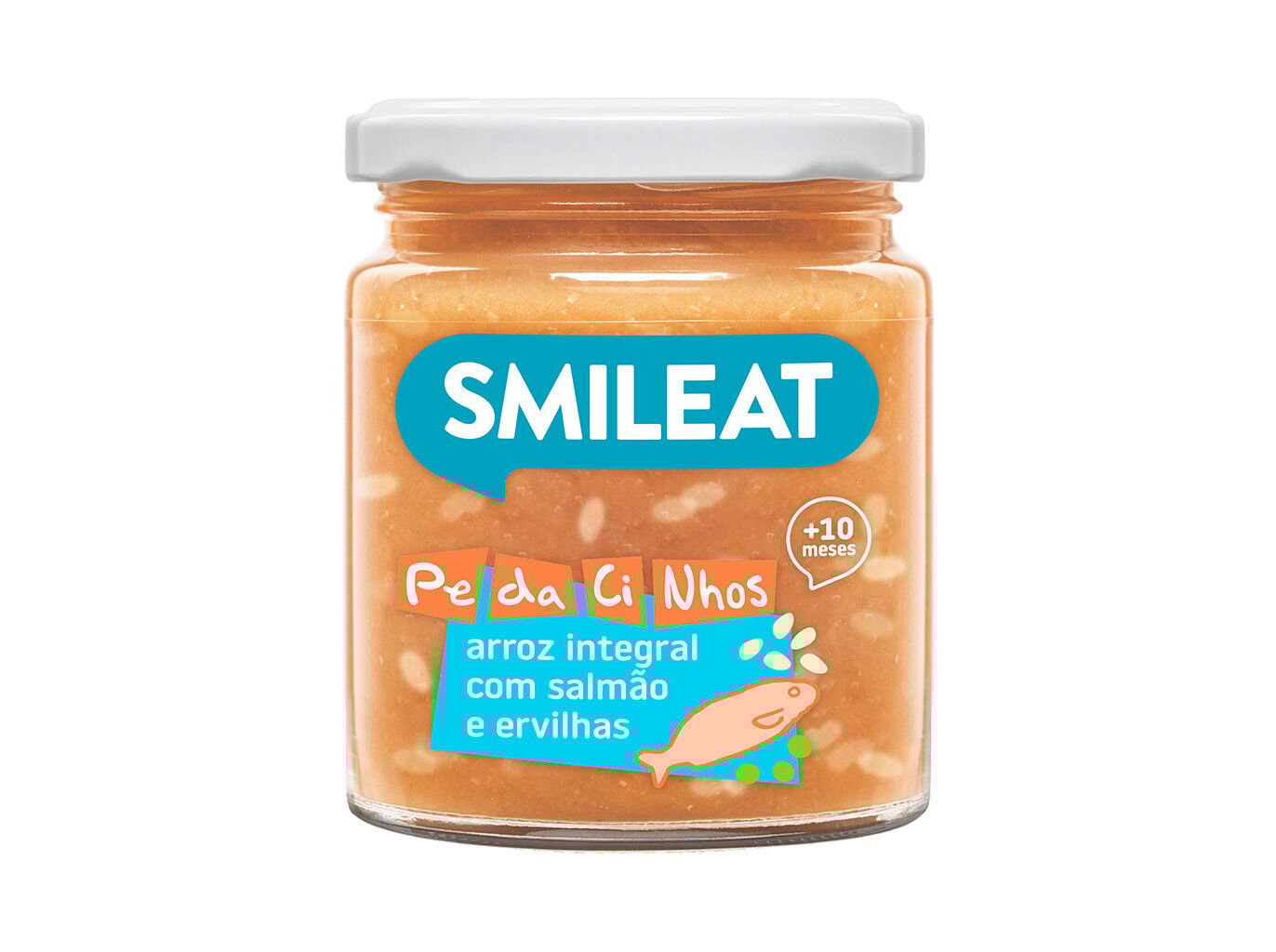 REFEI&Ccedil;&Otilde;ES SMILEAT PEDACINHOS BIO ARROZ INTEGRAL COM SALM&Atilde;O E ERVILHAS 230G