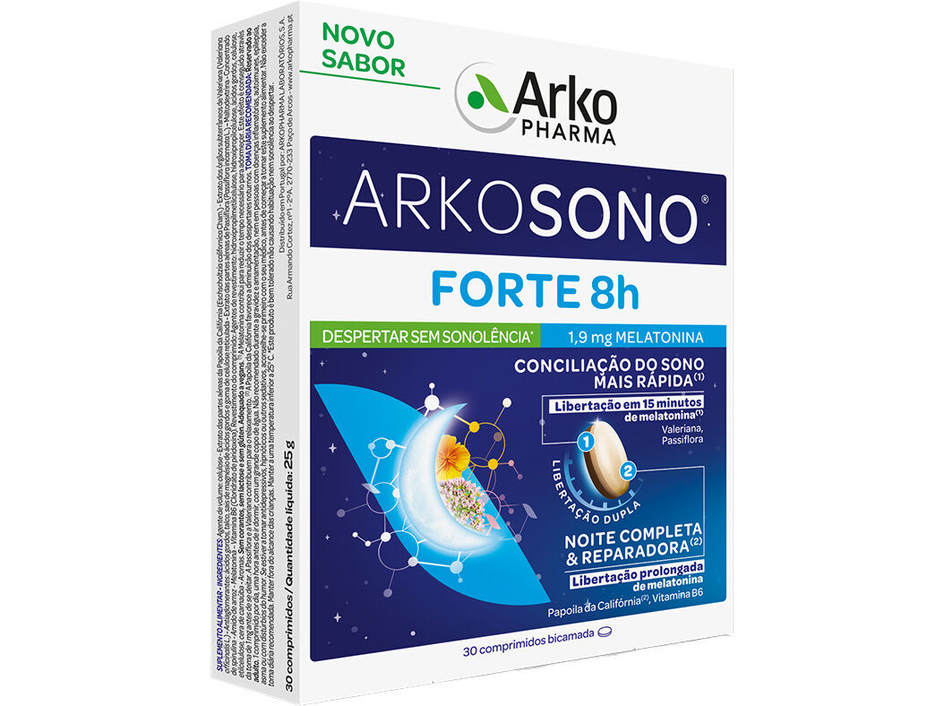 SUPLEMENTO ARKOPHARMA ARKOSONO FORTE 8H 30COMP