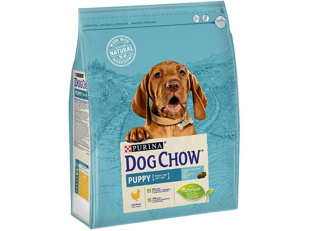 RA&Ccedil;&Atilde;O C&Atilde;O JUNIOR DOG CHOW FRANGO 2.5KG