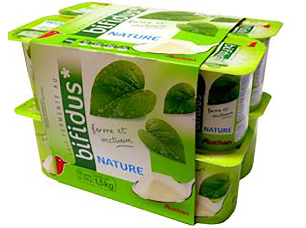 B&Iacute;FIDUS AUCHAN NATURAL 12X125G image number 0