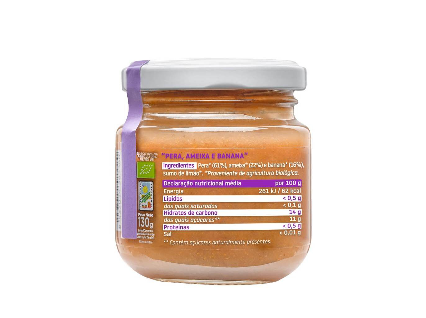 BOI&Atilde;O FRUTA SMILEAT BIO PERA AMEIXA E BANANA 130GR image number 2