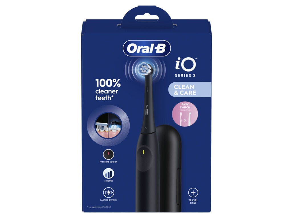 ESCOVA ORAL B EL&Eacute;CTRICA IO2 PRETA TRAVEL EDL