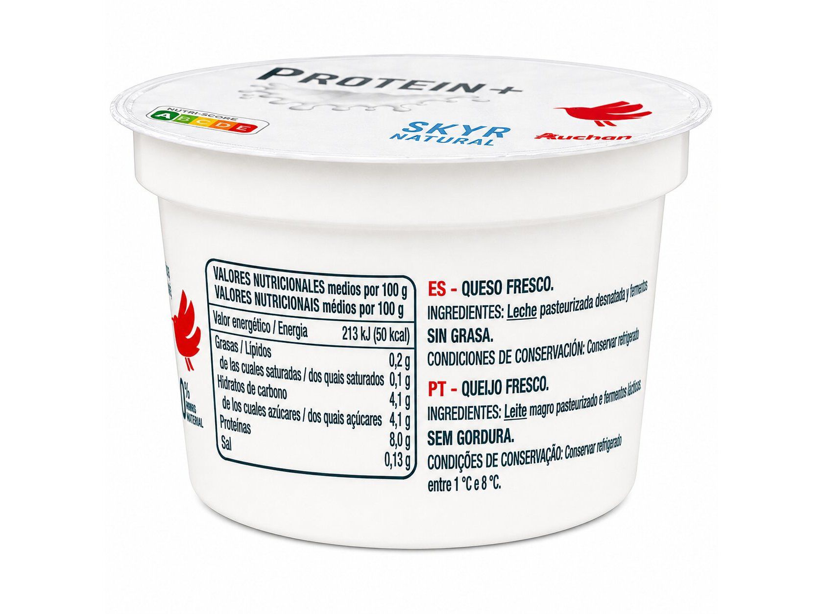SKYR PROTEIN+ AUCHAN NATURAL MAGRO 150G image number 2