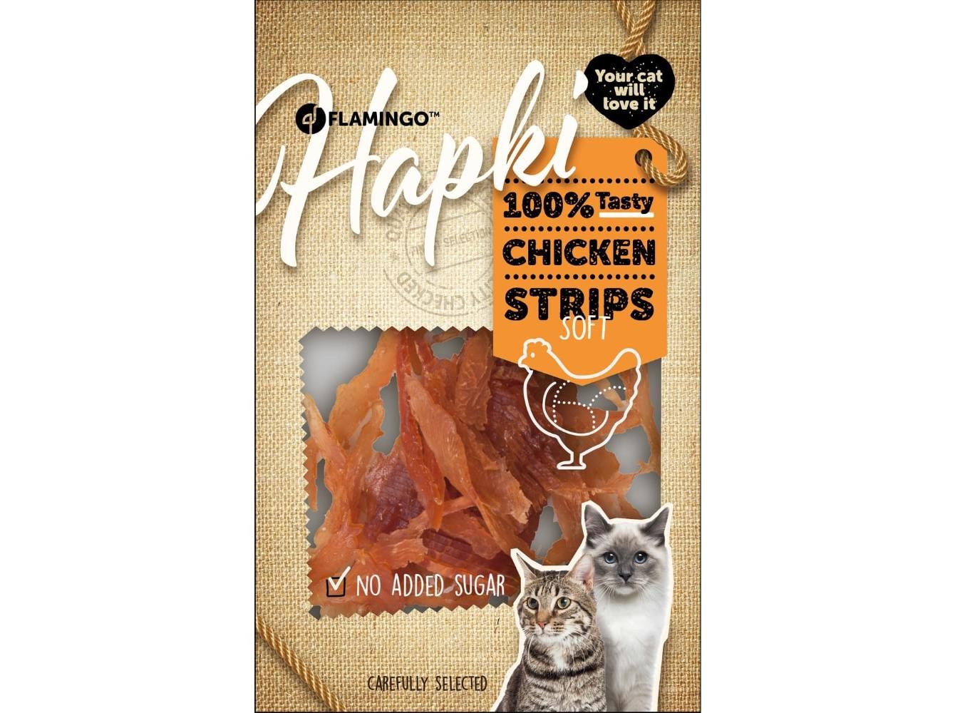SNACK PARA GATO FLAMINGO TIRAS DE FRANGO 85G