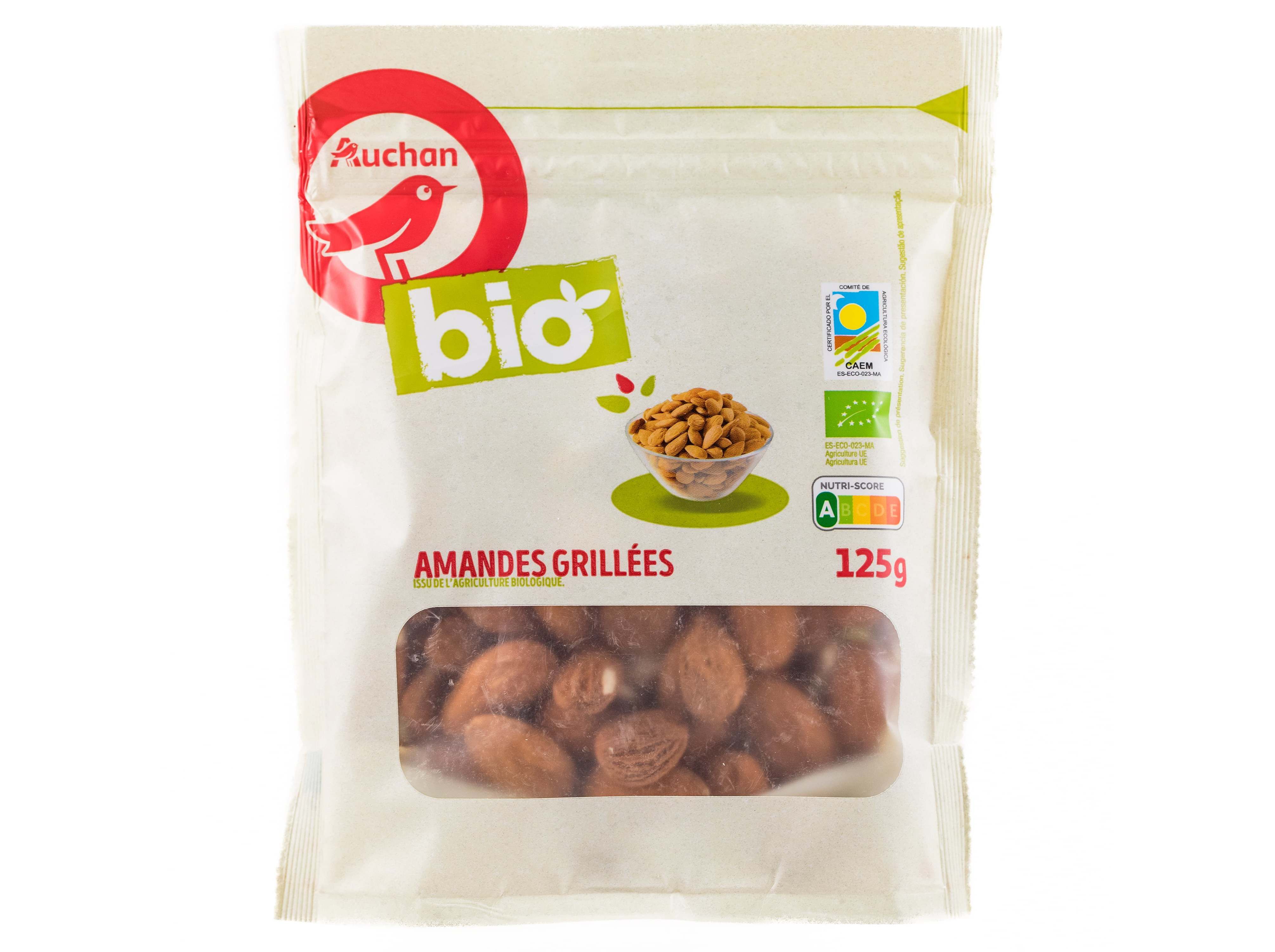 AMENDOAS AUCHAN BIO TORRADAS 125G