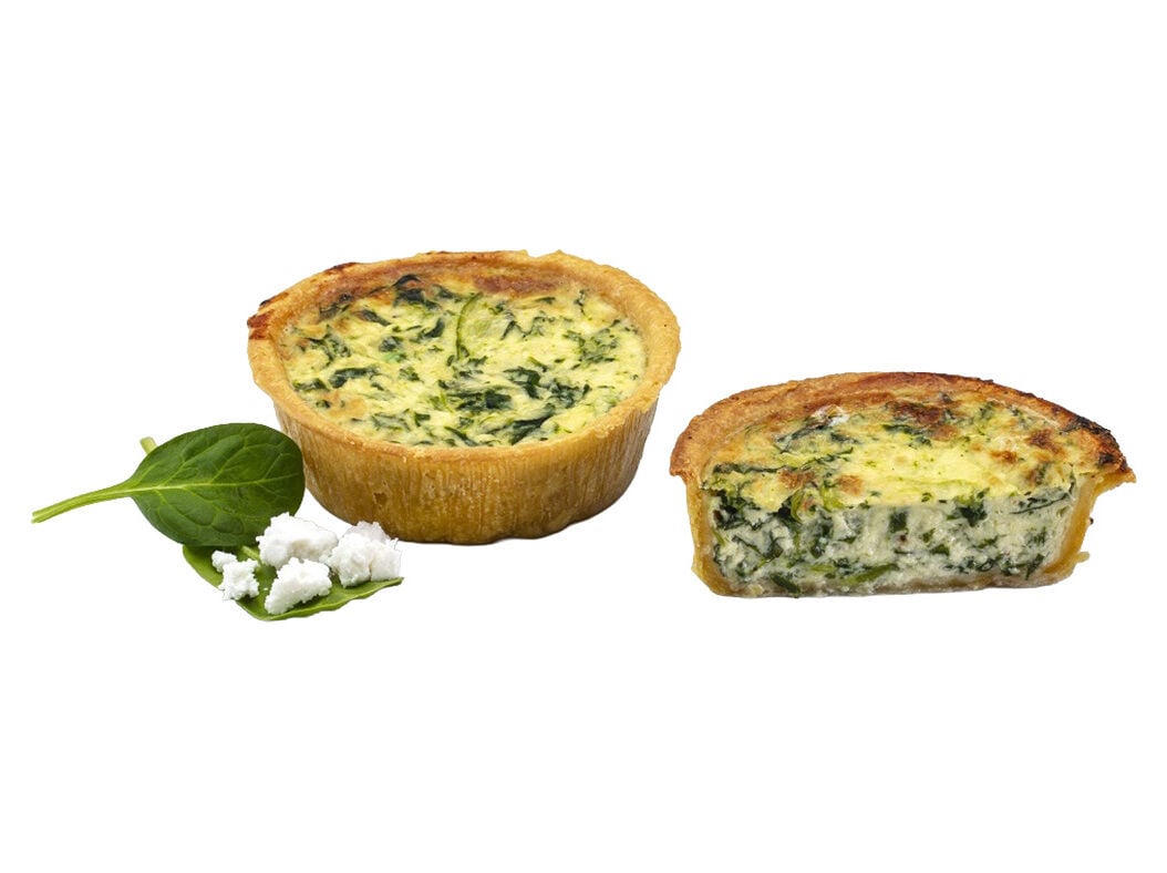 QUICHE REQUEIJ&Atilde;O E ESPINAFRES UN
