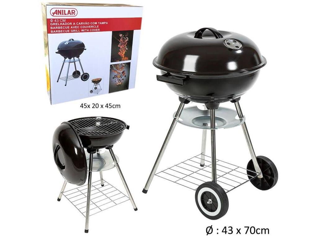 GRELHADOR CARV&Atilde;O ANILAR 43CM