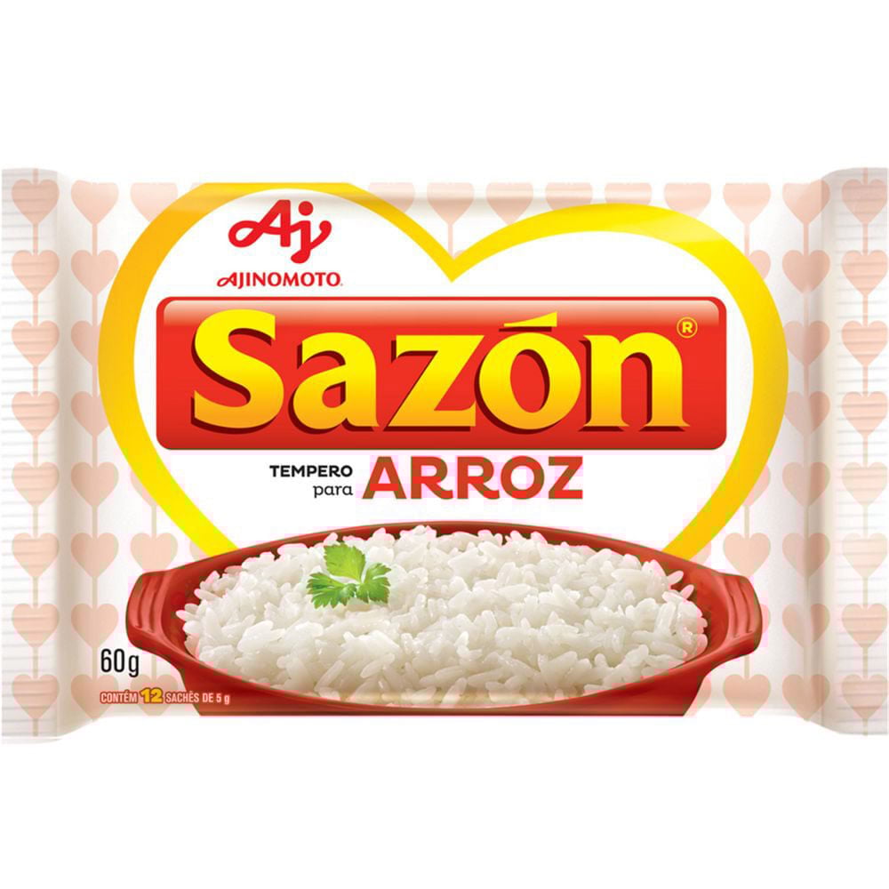 TEMPEROS SAZ&Oacute;N P/ ARROZ COM SAL 60G
