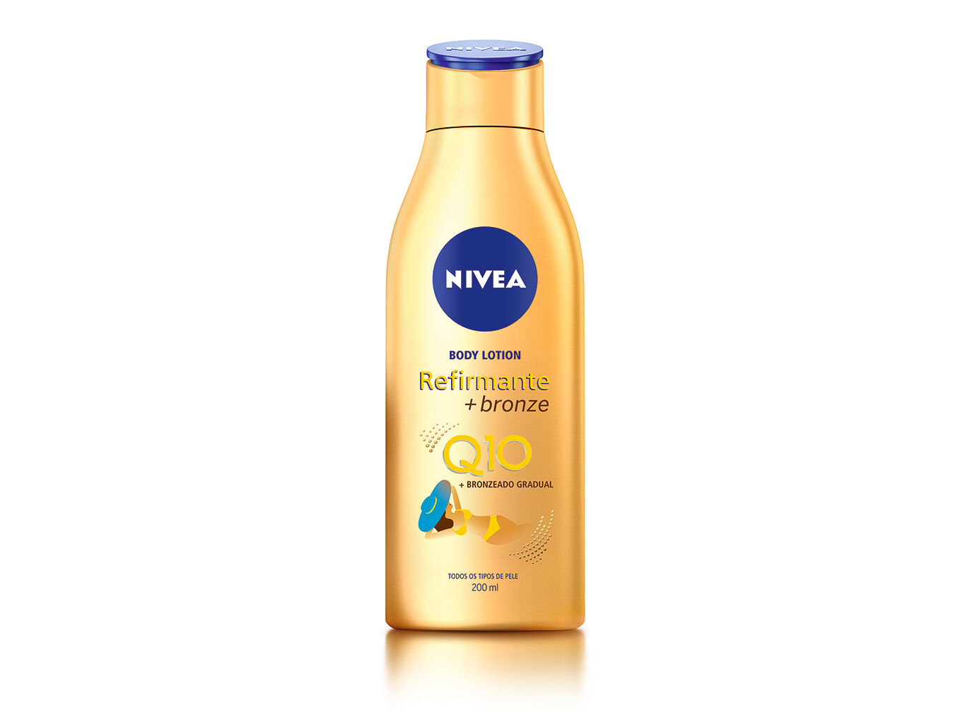 Lo&ccedil;&atilde;o Corporal Refirmante Q10 + Bronze NIVEA 200 ml image number 1