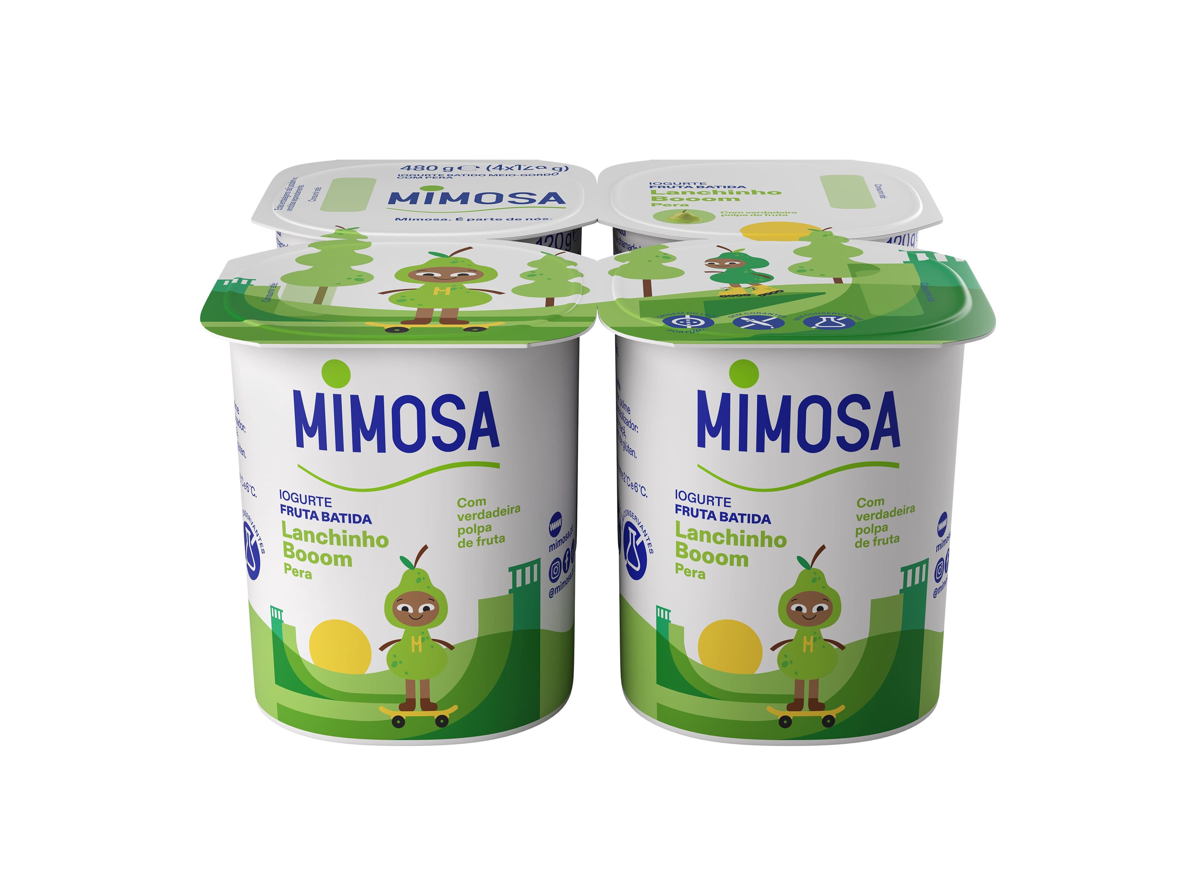 IOGURTE MIMOSA BATIDO POLPA P&Ecirc;RA 4X120G image number 0