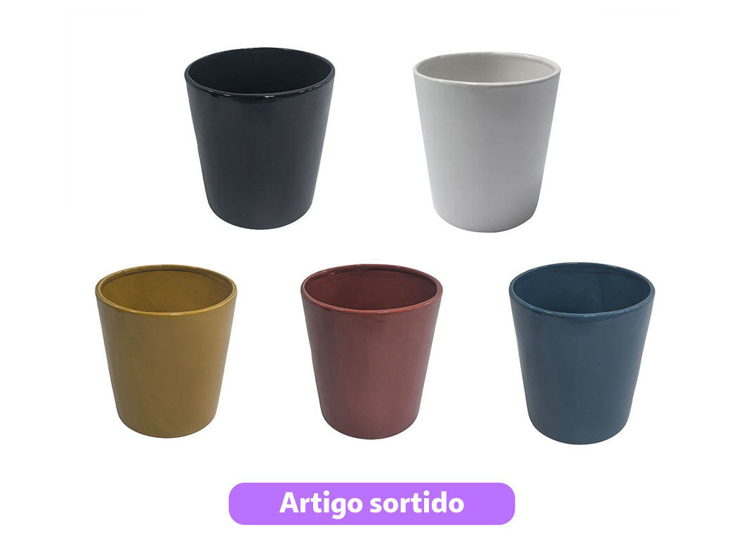 VASO CER&Acirc;MICA GARDENSTAR &Oslash;13XA14CM CORES SORTIDAS image number 0