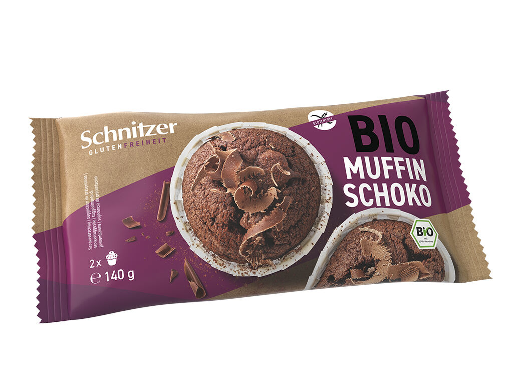MUFFIN SEM GL&Uacute;TEN SCHNITZER CHOCOLATE BIO 140G image number 1