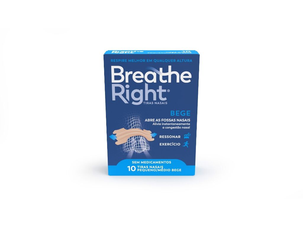 TIRAS NASAIS BREATHE RIGHT CL&Aacute;SSICAS TAMANHO PEQUENO E M&Eacute;DIO 10UN image number 0