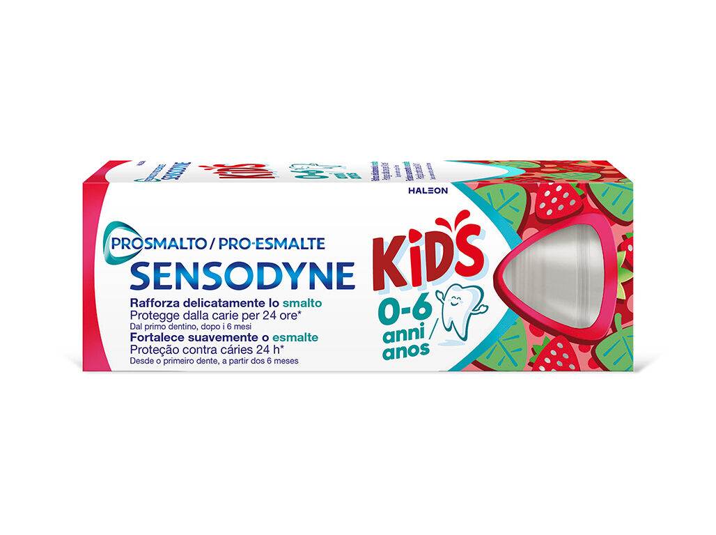 PASTA DENT&Iacute;FRICA SENSODYNE PRO-ESMALTE KIDS MORANGO 50ML