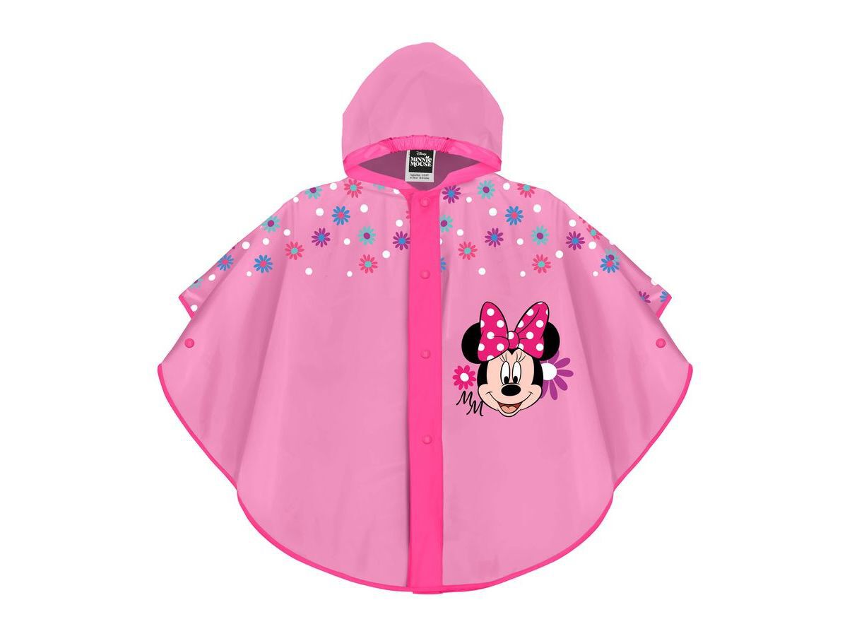 CAPA CHUVA MINNIE COM BOT&Atilde;O TAMANHO 2/5 ANOS